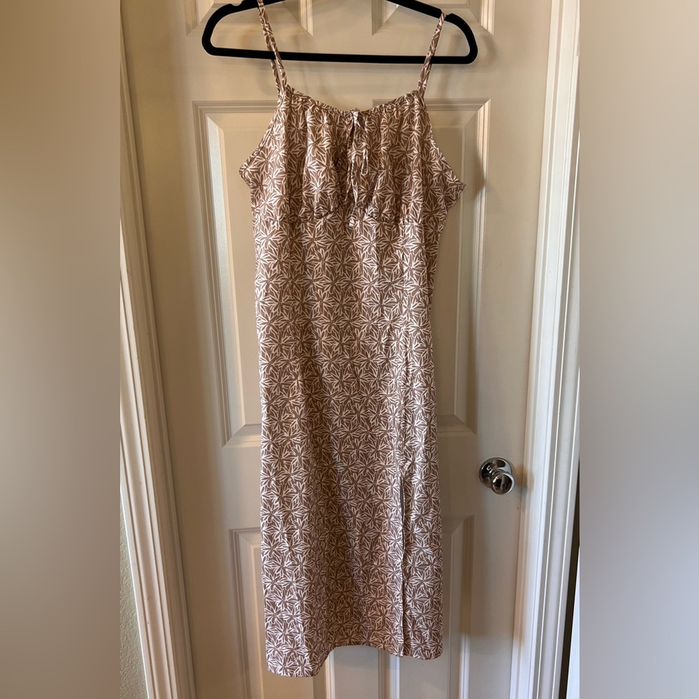 Brown Patterned Maxi Dress